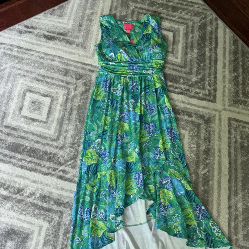 NWT Lilly Pulitzer Sleeveless Moana Wrap High Low Maxi Dress Botanical size S - Picture 7 of 9